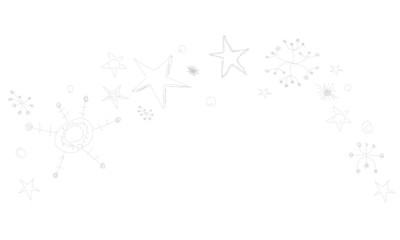 Obraz premium Sterne Stern Band Banner Silber Grau Stift Skizze Welle Wellen 