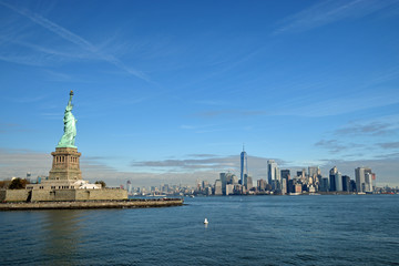 Statue of Liberty and NYC skyline - 218761789