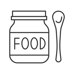 Baby food linear icon