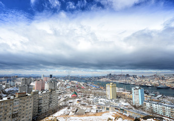 Obraz premium City of Vladivostok, Far East of Russia.