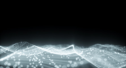 3D Topographic map background concept. Topo contour map. Rendering abstract illustration. Valleys and mountains. Geography concept. Wavy backdrop. Space surface. 