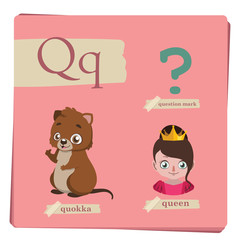 Colorful alphabet for kids - Letter Q