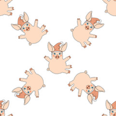 Happy chinese new year 2019 banner card of pig