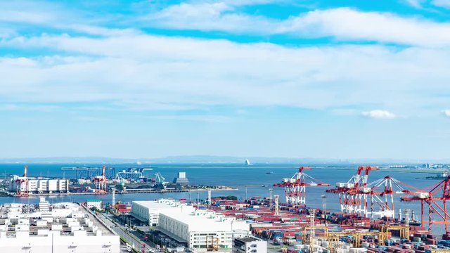 Time lapse movie of the container terminal.