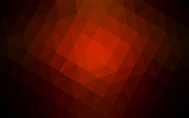 Obraz premium Dark Red vector polygonal pattern.