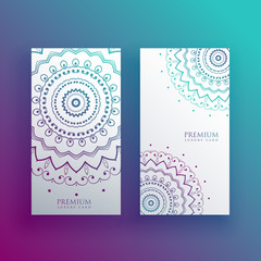 mandala card design banners set