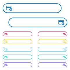 Obraz premium Turkish Lira credit card icons in rounded color menu buttons