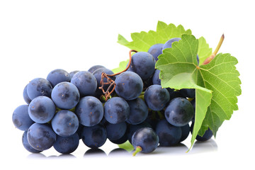 Grapes on a white background