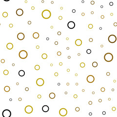 Dark Green, Yellow vector seamless cover with spots.