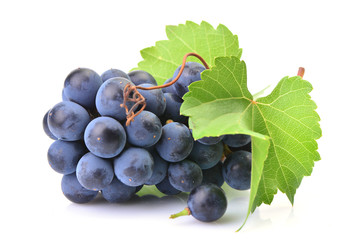 Grapes on a white background