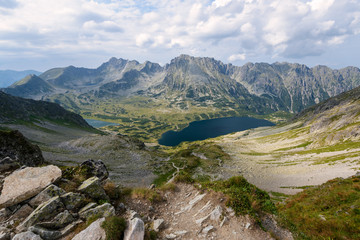 Fototapeta na wymiar Valley of Five Lakes in the High Tatra Mountain, Poland