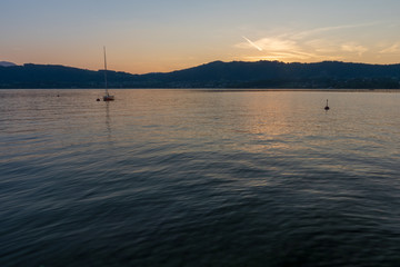 Traunsee im Abendrot