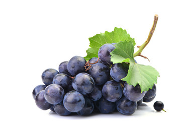 Grapes on a white background
