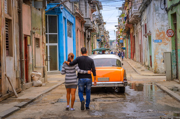Street in the old historical part of the Cuban capital of Havana