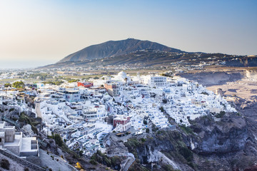 Fototapeta na wymiar Scenic view of Thira, on the island of Santorini.