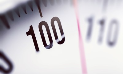 Analog weight scale  close up