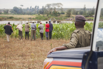 Police watches over demonstration