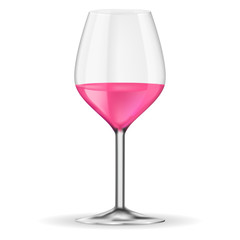 Glass of rose wine