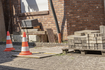 Leitkegel zur absicherung der Baustelle
