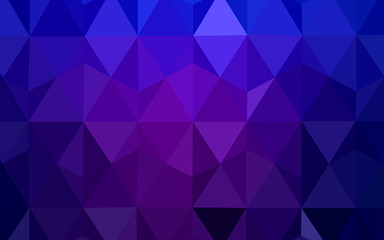 Dark Purple, Pink vector polygonal pattern.