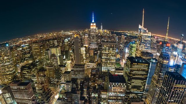 4k Timelapse Video Of New York City At Night