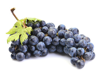 Grapes on a white background