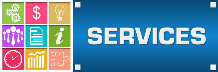 Services Colorful Business Grid Blue Right 