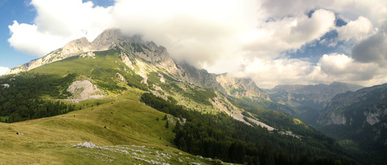 Fototapeta na wymiar Maglic mountain in Bosnia and Herzegovina in Sutjeska national park