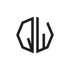 two letter QW octagon logo