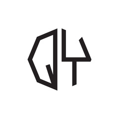 Fototapeta premium two letter QY octagon logo