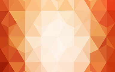 Light Orange vector low poly cover.