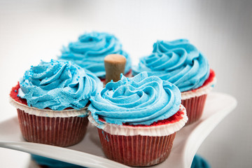 Fresh delicious sweet cupcakes
