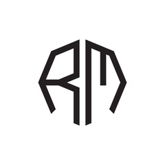 two letter RM octagon logo