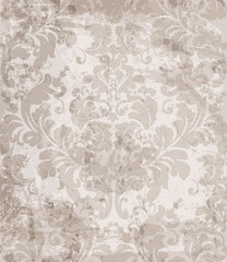Damask pattern Vector. Vintage baroque ornament decor. Royal luxury texture backgrounds. Victorian sumptuous decoration textile, fabric, tile. Trendy colors