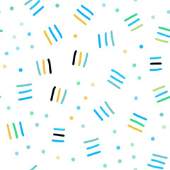 Light Blue, Yellow vector seamless cover with abstract shapes.