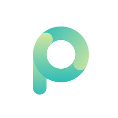 Color Letter P logo