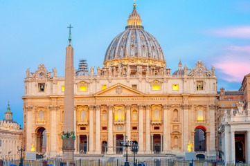 St. Peter's Basilica, Vatican City. Iitalia - obrazy, fototapety, plakaty