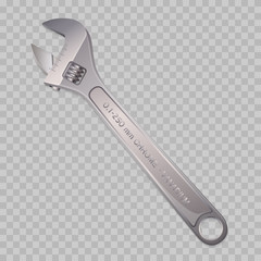 Adjustable wrench. Vector icon