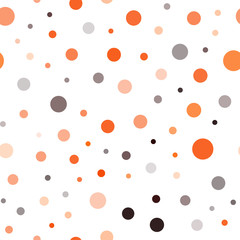 Dark Orange vector seamless texture with disks.