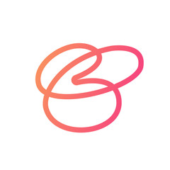 Line Abstract Letter B logo 
