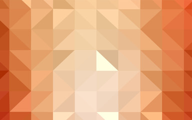 Light Orange vector abstract mosaic background.