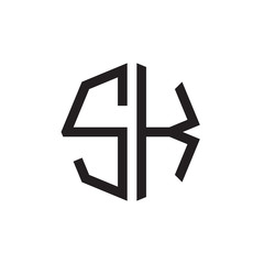 two letter SK octagon logo