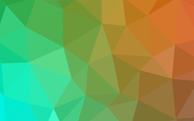 Light Green, Yellow vector abstract polygonal background.