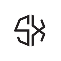 two letter SX octagon logo