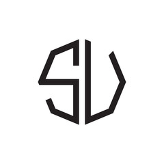 two letter SU octagon logo