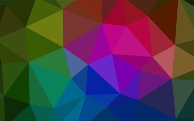 Dark Pink, Green vector gradient triangles texture.