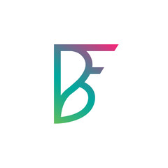Line Letter B F logo 