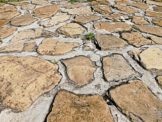 beautiful road texture in Przemysl, Poland