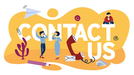 Fototapeta premium Contact us concept illustration. Communication with customers.