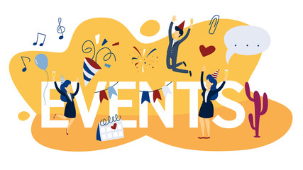 Events concept. Looking for upcoming events and news